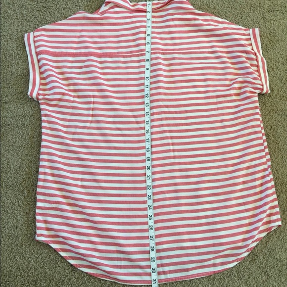 Beach Lunch Lounge- Button Down Striped Blouse - Picture 8 of 8